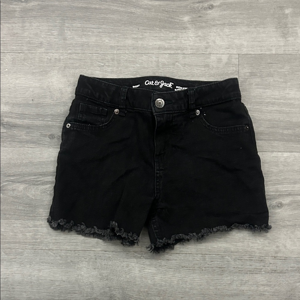 Cat & Jack Black Frayed Hem Shorts